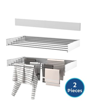 Wasophoogte ® wanddroogrek walldry 120 cm wit 2 stuks