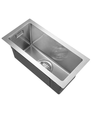 Vtw Living rvs spoelbak 16,5 x 38,5 cm inclusief aansluitset zonder