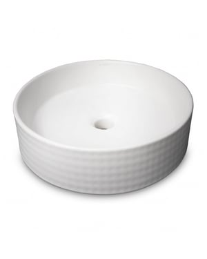 Vtw Living waskom rond mat keramiek opbouwwaskom 40 cm