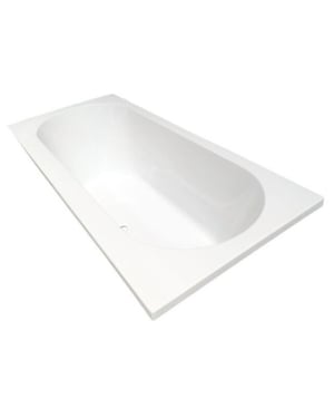 Vtw Living inbouwbad ligbad mat wit 180 80 cm