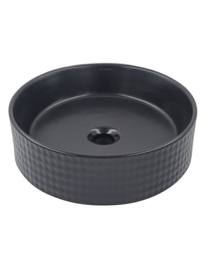 Vtw Living waskom rond mat keramiek opbouwwaskom 40 cm