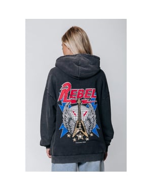 Colourful Rebel Rebel guitar oversized hoodie