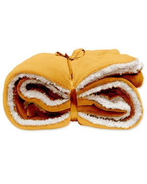 Unique Living plaid lars 150x200cm glowy yellow