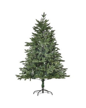 Homcom Kunstkerstboom 1,5 m kerstboom dennenboom pvc pe metaal Ã105 x 150