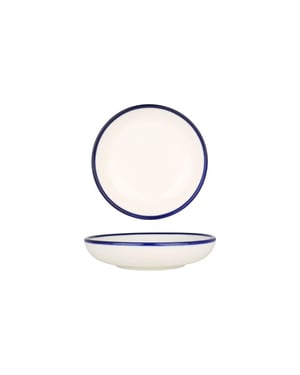 Rinart Serveerschaal blue edge porselein 13 cm set van 2