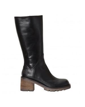 Walk in the Park WP1221-952/I23 Zwart kleurige leren laars (Macai Nero)