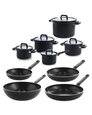 BK Cookware Bk flow cool black kookpannenset 9delig