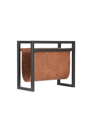 Label51 Wanddecoratie magazinehouder cognac leder