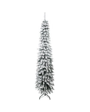 Homcom Kerstboom smal met sneeuw incl. standaard 210 cm /groen