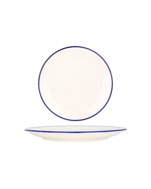 Rinart Dinerbord blue edge porselein 27 cm set van 6