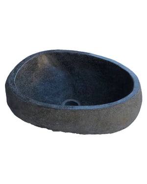 Vtw Living waskom riviersteen natuursteen - 40 x 15 cm