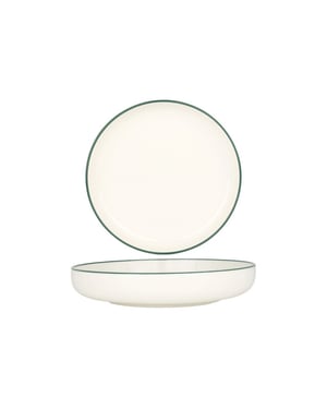 Rinart Diepbord green edge porselein 19 cm (500cc) set van 6