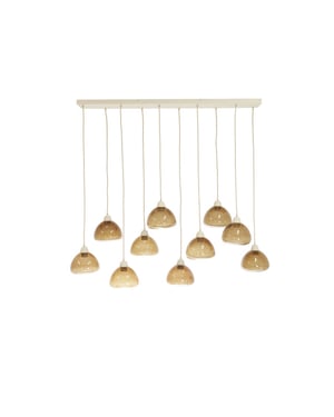 Light & Living hanglamp 10l 120x19x14 cm bisho glas +zand