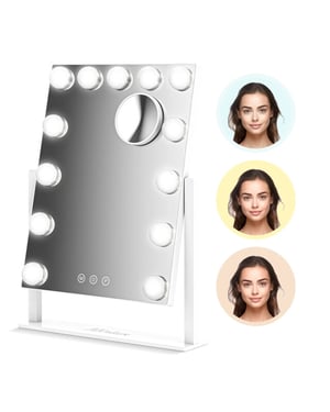 Mirlux Hollywood spiegel 44x30cm wit