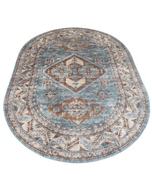 Veer Carpets Vloerkleed laria blue 3 ovaal 160 x 230 cm