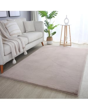 Muratap Pouffy fluffy hoogpolig vloerkleed uni kleur - woonkamer tapijt -