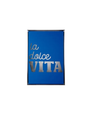 Present Time wall art la dolce vita medium dark blue & silver