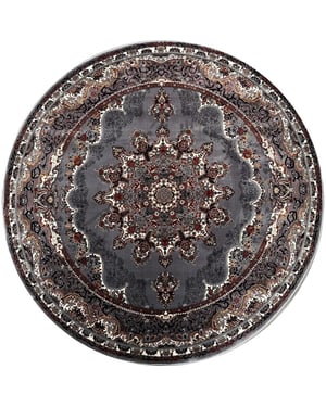 Muratap Isfahan oosters vloerkleed nain laagpolig klassiek vintage tapijt rond / multi- 250 cm rond
