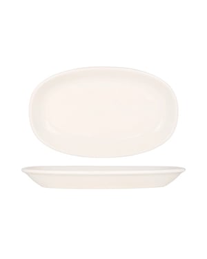 Bonna Serveerschaal gourmet porselein 29x17 cm set van 2