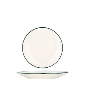 Rinart Dessertbord green edge porselein 17 cm set van 6