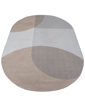 Veer Carpets Vloerkleed eli beige ovaal 160 x 230 cm