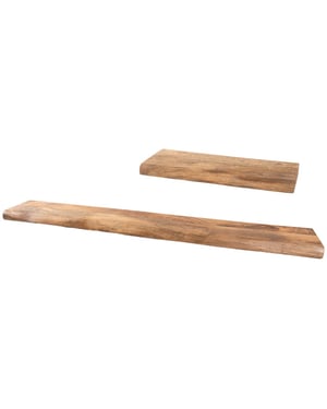 Home67 Wandplank pure mangohout set van 2 groot