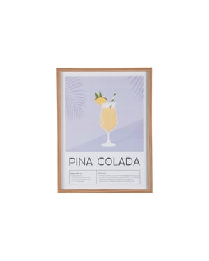 Present Time wall art pina colada zacht