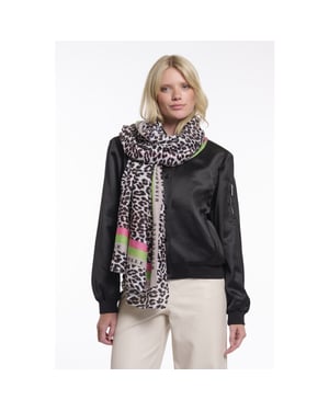 Rino & Pelle scarf with leopard print klaartje.7002621 8980 leopard