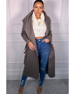Waterfall Duster Belted Long Coat