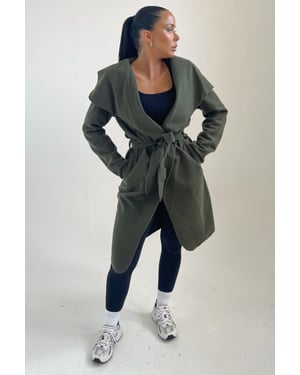 Waterfall Duster Belted Long Coat