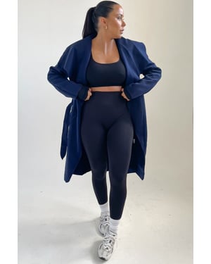 Waterfall Duster Belted Long Coat