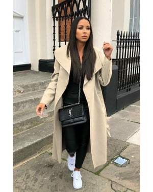 Waterfall Duster Belted Long Coat