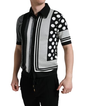 Knit Polo Shirt Patterned