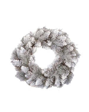 Premier Christmas Tipped Wreath (Silver)