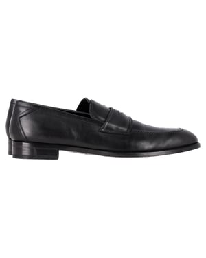 Ermenegildo Zegna Penny Loafers i svart läder