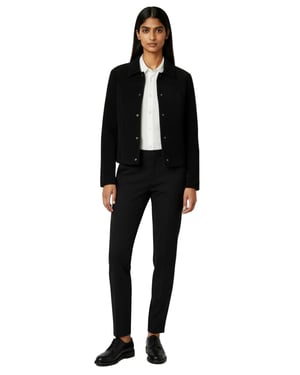 Ashley Suede Jacket in Black