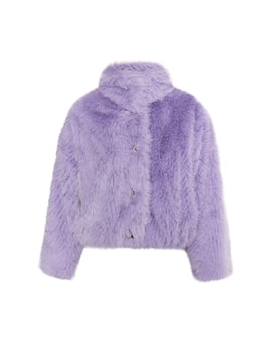 Faina Blouson van namaakbont Dames lichtpaars
