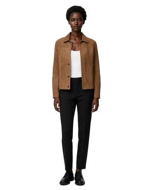 Ashley Suede Jacket in Cognac