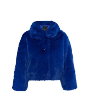 Faina Blouson van namaakbont Dames KONING BLAUW