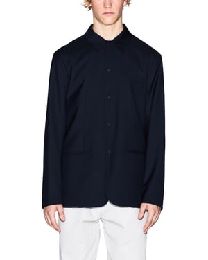 Mörkblå Blazer med Knappar