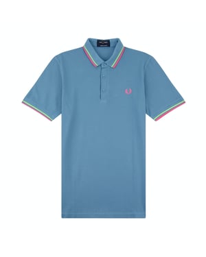 Fred Perry Heren Piqué Polo Shirt (Blauw)