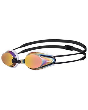 Arena Unisex Adult Tracks Mirror Swimming Goggles (White/Copper/Black)