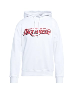 DSquared2 Heren Canadees Team Logo Cool Fit Hoodie (Wit)