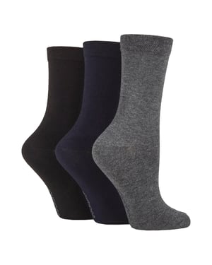 3-Pack Dames Eenvoudige Bamboosokken - Zachte Ademend Dagelijks Comfort Sokken