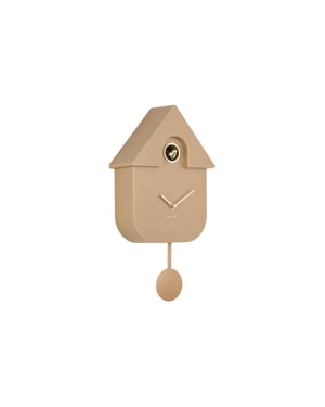 Karlsson wandklok modern cuckoo oro mocha brown