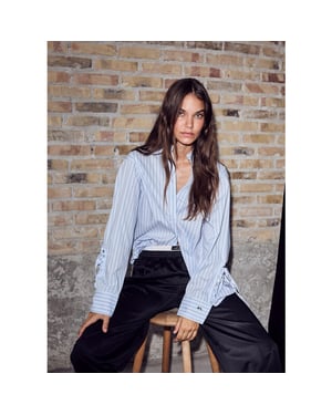 Haute L'Amitié Haute l’amitié alvina tie stripe blouse