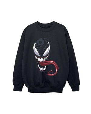 Marvel Jongens Venom Gezicht Sweatshirt (Zwart)
