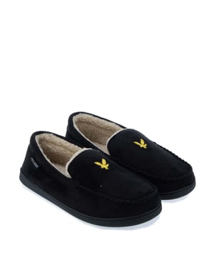 Lyle & Scott Heren Aspen Moccasin Slippers (Zwart)