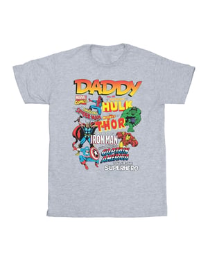Marvel Heren Onze Vader Superheld T-Shirt (Sportgrijs)