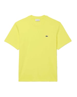 Lacoste Katoenen heren-T-shirt (Geel)